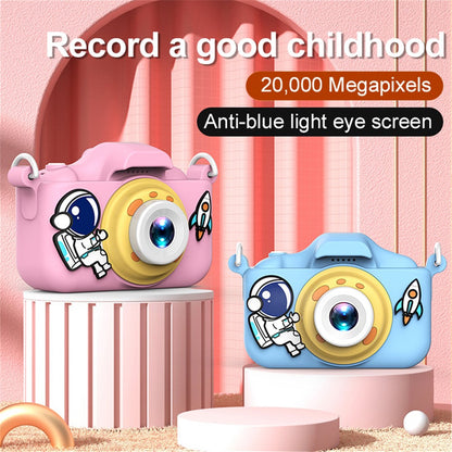 X200 Spaceman Decor Dual-Lens Kid's Educational Camera Mini Size High Definition Children Video Camera Toy for Boys Girls