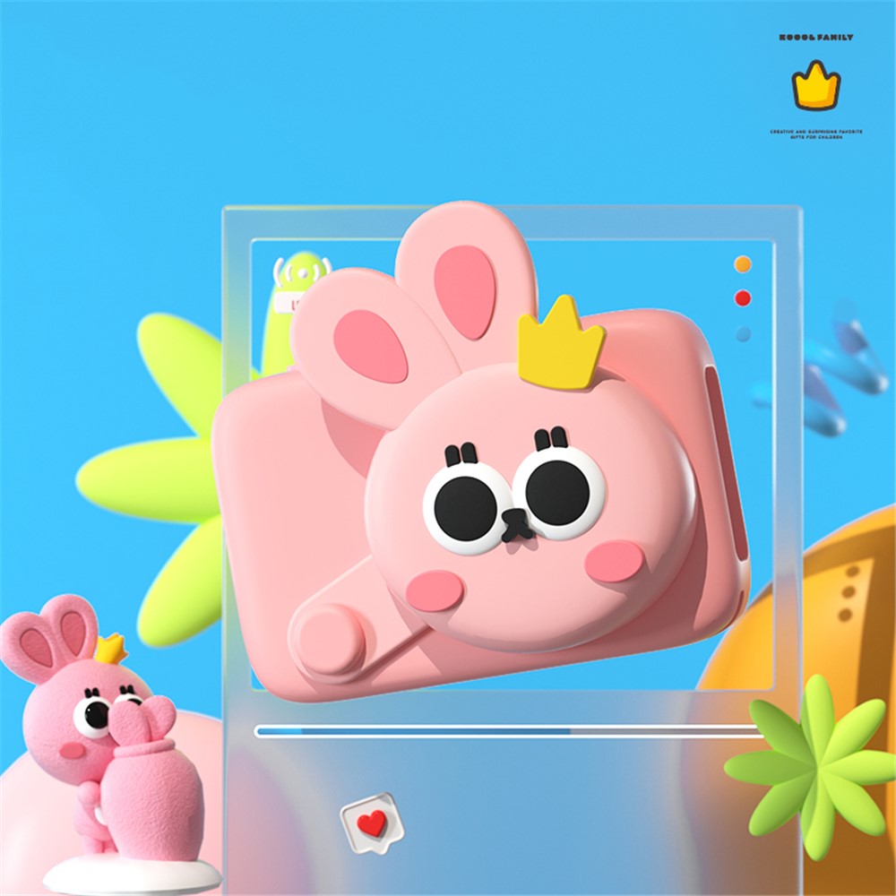 KOOOL K12 AI Object Recognition Children Camera 64MP 2.4 inch Kids Digital Camera Video Camera Birthday Gifts Toys