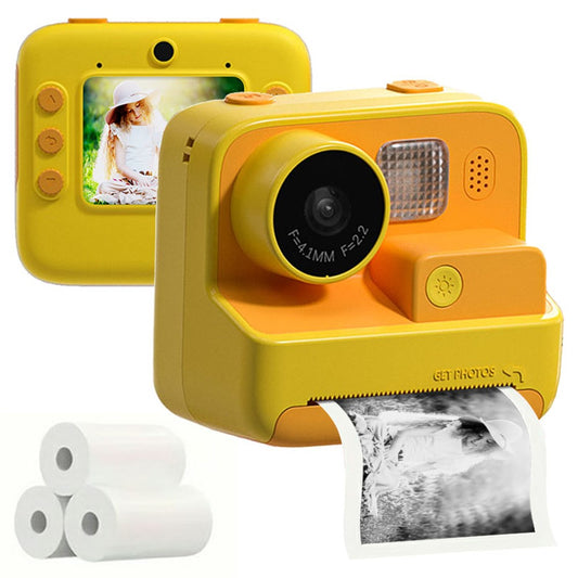 KOOOL K27 2-inch Screen ABS+PC Kids Instant Printing Camera Toy HD Dual Lens Rechargeable Camera