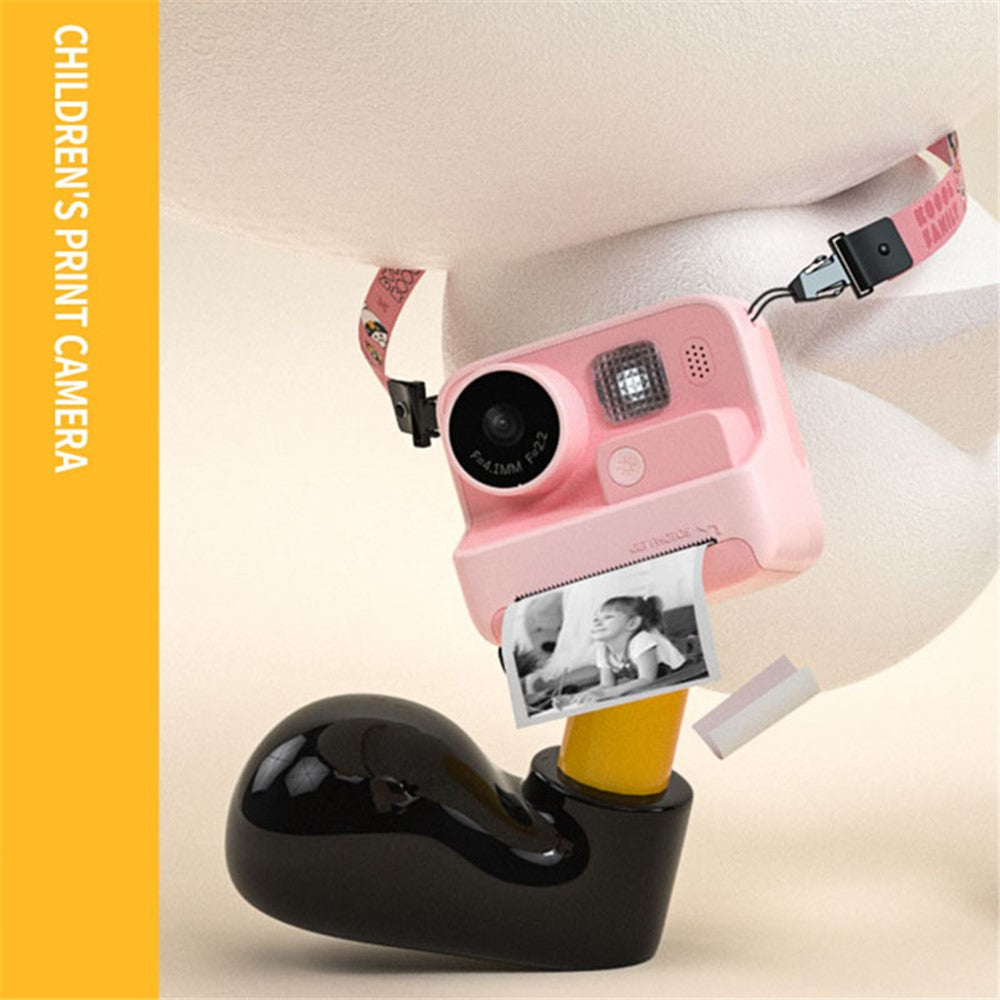 KOOOL K27 2-inch Screen ABS+PC Kids Instant Printing Camera Toy HD Dual Lens Rechargeable Camera