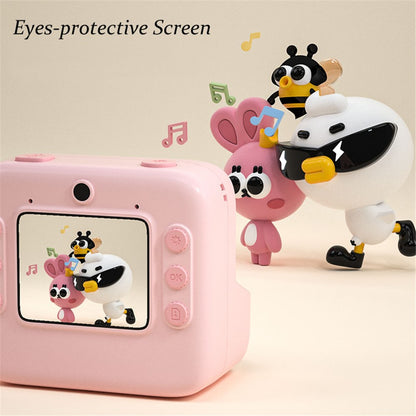 KOOOL K27 2-inch Screen ABS+PC Kids Instant Printing Camera Toy HD Dual Lens Rechargeable Camera