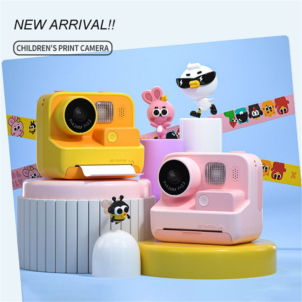 KOOOL K27 2-inch Screen ABS+PC Kids Instant Printing Camera Toy HD Dual Lens Rechargeable Camera