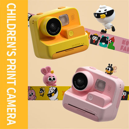 KOOOL K27 2-inch Screen ABS+PC Kids Instant Printing Camera Toy HD Dual Lens Rechargeable Camera