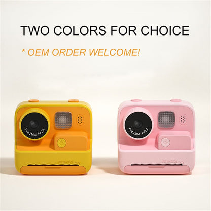 KOOOL K27 2-inch Screen ABS+PC Kids Instant Printing Camera Toy HD Dual Lens Rechargeable Camera