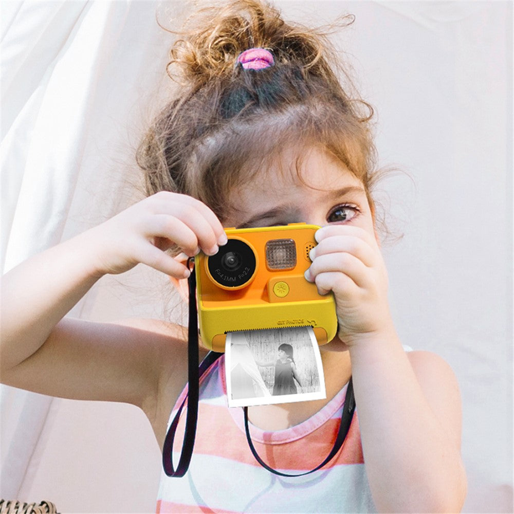 KOOOL K27 2-inch Screen ABS+PC Kids Instant Printing Camera Toy HD Dual Lens Rechargeable Camera