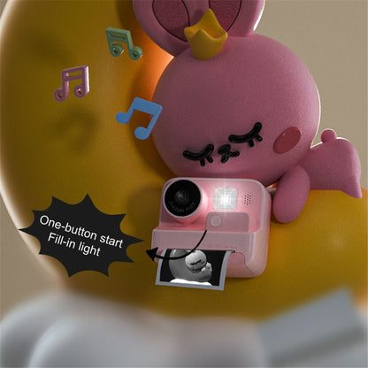 KOOOL K27 2-inch Screen ABS+PC Kids Instant Printing Camera Toy HD Dual Lens Rechargeable Camera