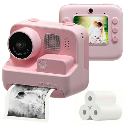 KOOOL K27 2-inch Screen ABS+PC Kids Instant Printing Camera Toy HD Dual Lens Rechargeable Camera