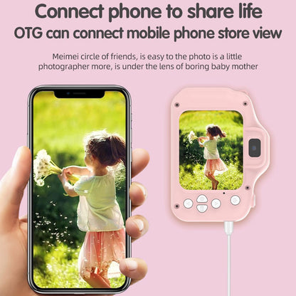 X10S 2.0" HD Screen Dual Lens Kids Camera Cute Shape 1080P Video Camera Support 32GB TF Card