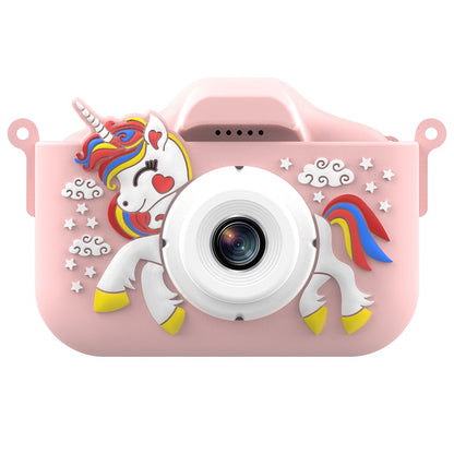 X10S 2.0" HD Screen Dual Lens Kids Camera Cute Shape 1080P Video Camera Support 32GB TF Card