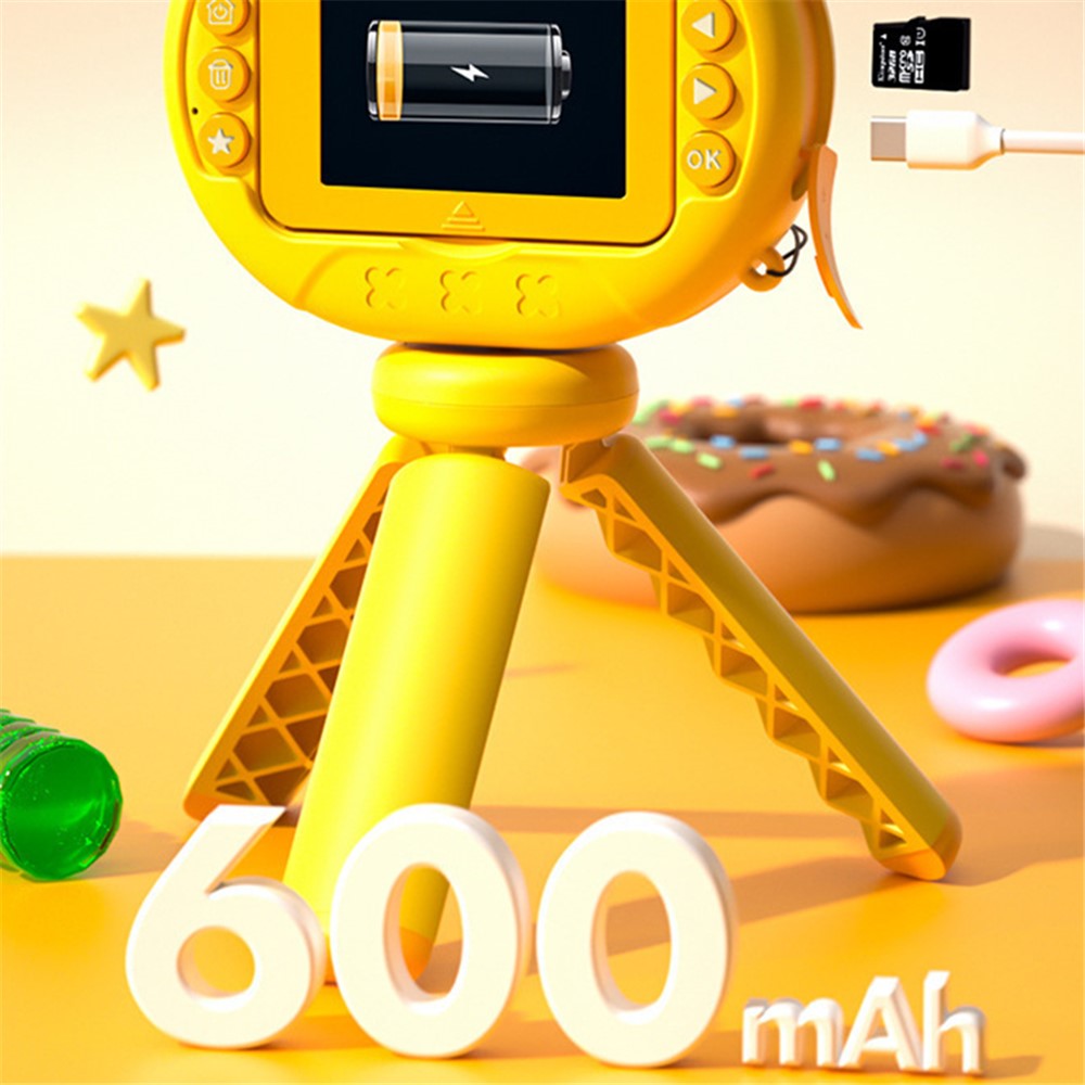 K62 2.4" Flip-Up HD Screen Children Camera Photo / Video Portable Mini Camera with 16G Memory Card, Tripod Stand, Lanyard