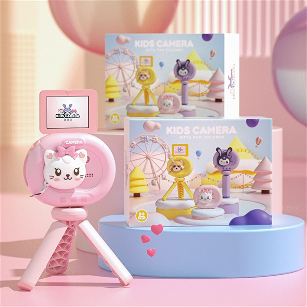 K62 2.4" Flip-Up HD Screen Children Camera Photo / Video Portable Mini Camera with 16G Memory Card, Tripod Stand, Lanyard