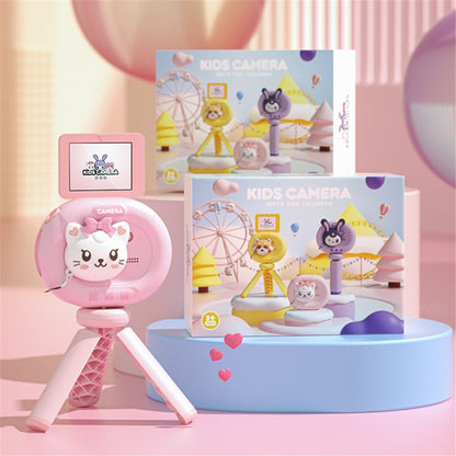 K62 2.4" Flip-Up HD Screen Children Camera Photo / Video Portable Mini Camera with 16G Memory Card, Tripod Stand, Lanyard