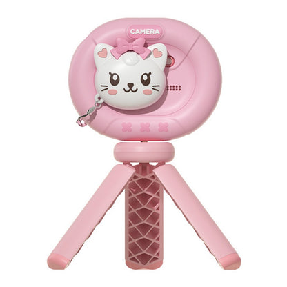 K62 2.4" Flip-Up HD Screen Kids Camera with Tripod Stand, Lanyard Portable Mini Camera for Taking Photos, Videos