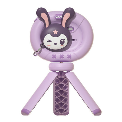 K62 2.4" Flip-Up HD Screen Kids Camera with Tripod Stand, Lanyard Portable Mini Camera for Taking Photos, Videos