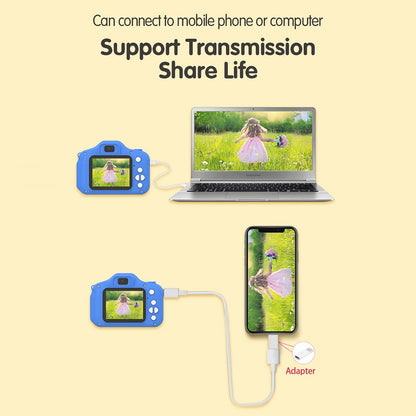 X13S Cartoon Dinosaur 2.0 Inch IPS Screen Video Recorder Kids Camera, No TF Card (CE Certified)