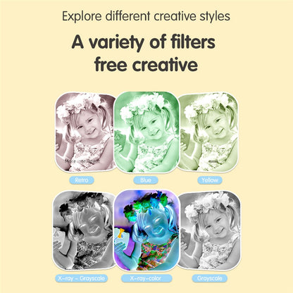 X13S Cartoon Dinosaur Dual Lens Kids Camera Toy with 32G TF Card + Card Reader (CE Certified)