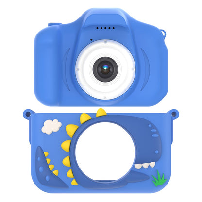 X13S Cartoon Dinosaur Dual Lens Kids Camera Toy with 32G TF Card + Card Reader (CE Certified)