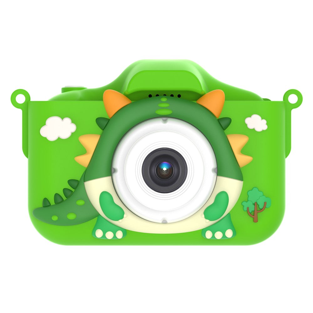 X12S Kids Camera 2.0 Inch IPS Screen Cartoon Dragon Video Recorder Cam, 32G TF Card+Card Reader (CE Certified)