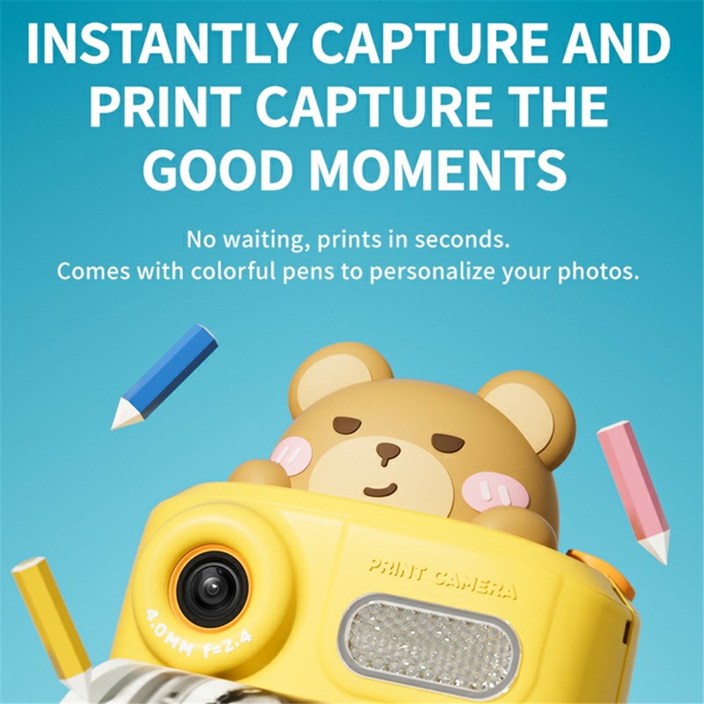 KOOOL K64 Children HD Dual Lenses Instant Camera for Photography and Video Recording