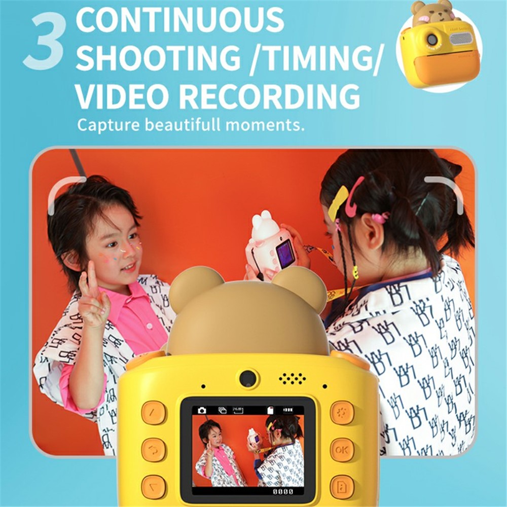 KOOOL K64 Children HD Dual Lenses Instant Camera for Photography and Video Recording