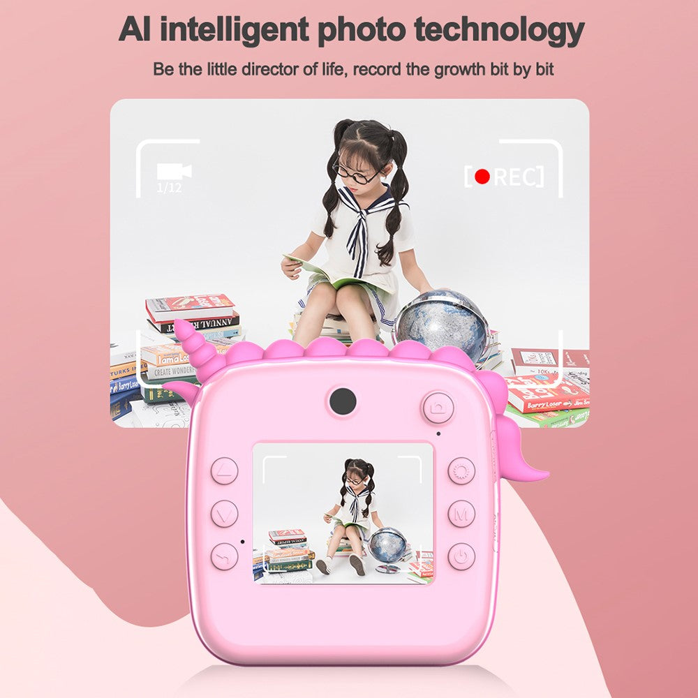 A20 2.4-inch Screen Kids Instant Camera Rechargeable Photo Printing Camera Toy