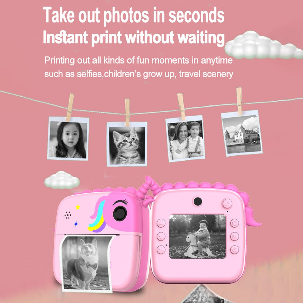 A20 2.4-inch Screen Kids Instant Camera Rechargeable Photo Printing Camera Toy