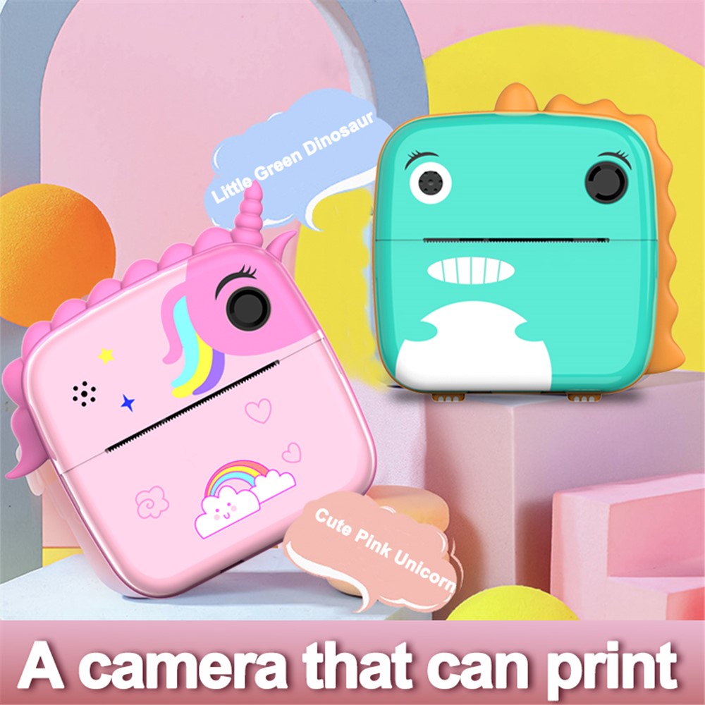 A20 2.4-inch Screen Kids Instant Camera Rechargeable Photo Printing Camera Toy