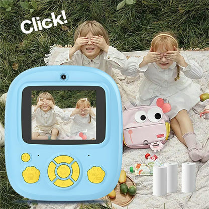 P5 2.4-Inch Kids Instant HD Video Print Camera Photo Printer with 32G TF Card and Card Reader