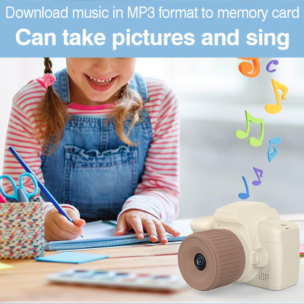 H10 2.4-inch IPS Screen Video Recorder Dual Lens Kids Camera, 32G Memory Card + Card Reader