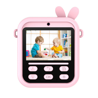 S1 2.4 Inch IPS Screen Kids Camera Instant Print Digital Camera Dual Lens HD Video Recorder with 32GB Card + Card Reader