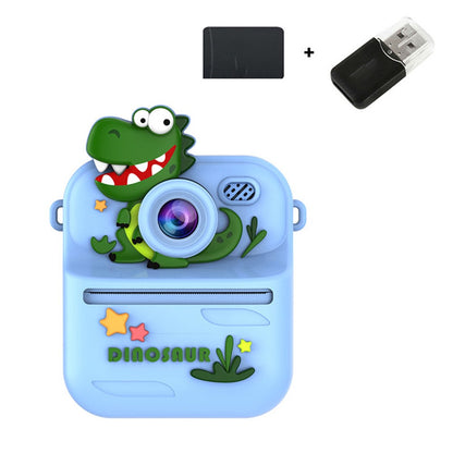 S1 2.4 Inch IPS Screen Kids Camera Instant Print Digital Camera Dual Lens HD Video Recorder with 32GB Card + Card Reader