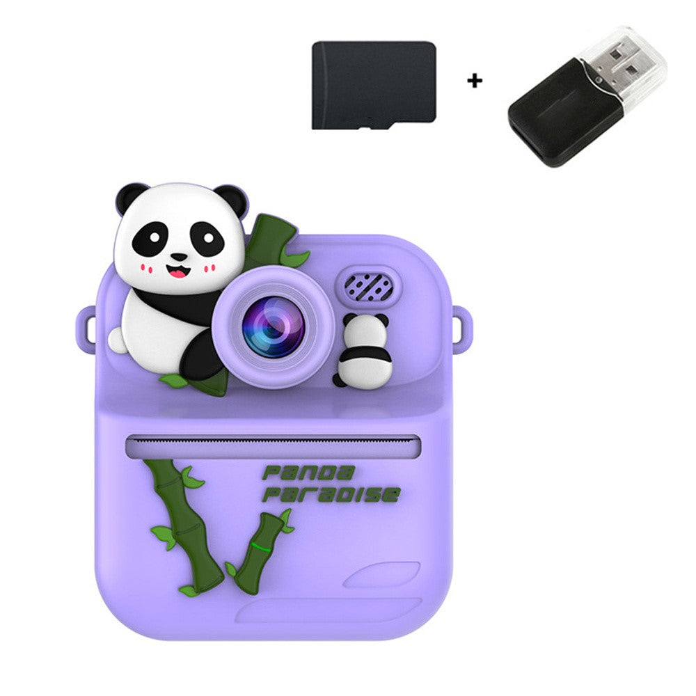 S1 2.4 Inch IPS Screen Kids Camera Instant Print Digital Camera Dual Lens HD Video Recorder with 32GB Card + Card Reader