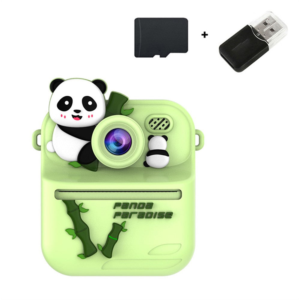 S1 2.4 Inch IPS Screen Kids Camera Instant Print Digital Camera Dual Lens HD Video Recorder with 32GB Card + Card Reader