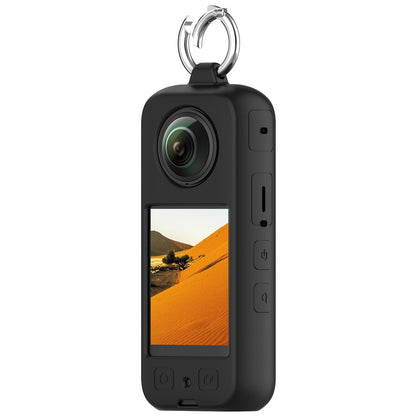 For Insta360 X4 Soft Silicone Case Action Camera Dustproof Protective Cover with Ring