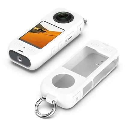 For Insta360 X4 Soft Silicone Case Action Camera Dustproof Protective Cover with Ring