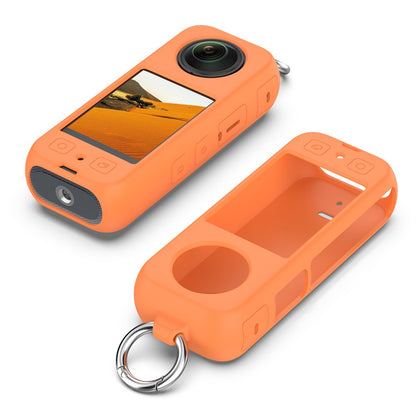 For Insta360 X4 Soft Silicone Case Action Camera Dustproof Protective Cover with Ring