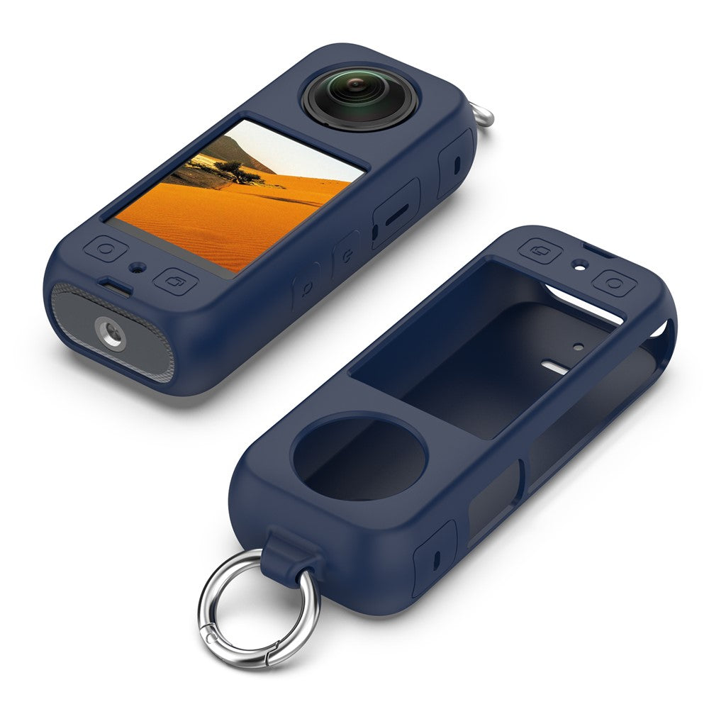 For Insta360 X4 Soft Silicone Case Action Camera Dustproof Protective Cover with Ring
