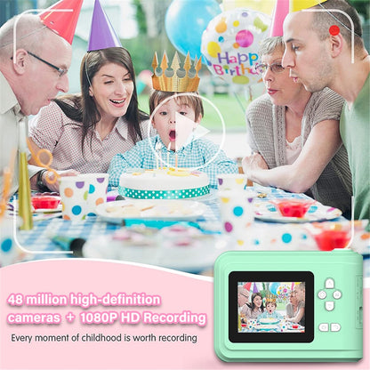 S7 2.4-inch Screen Mini Children HD Instant Camera Portable Photo Printer with 32G TF Card + Card Reader