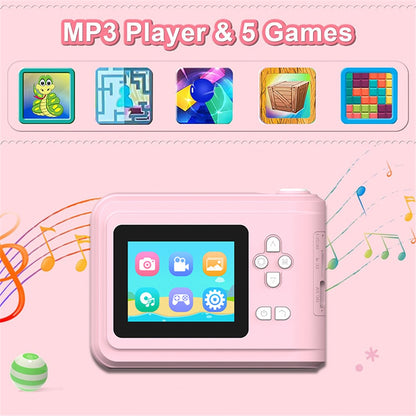 S7 2.4-inch Screen Mini Children HD Instant Camera Portable Photo Printer with 32G TF Card + Card Reader