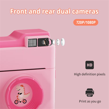 LK002 2.4-inch Screen Children HD Digital Camera Mini Inkless Photo Printer