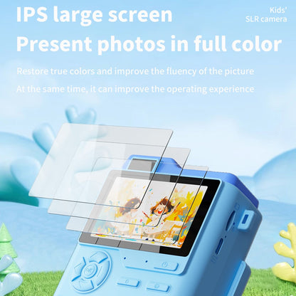 LK002 2.4-inch Screen Children HD Digital Camera Mini Inkless Photo Printer with 32G TF Card + Card Reader