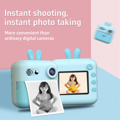A23 2.4-inch Screen Mini Children HD Digital Camera Portable Instant Photo Printing Machine with 32G TF Card + Card Reader