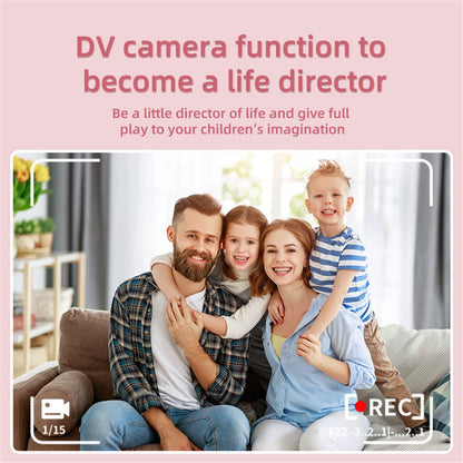 A23 2.4-inch Screen Mini Children HD Digital Camera Portable Instant Photo Printing Machine with 32G TF Card + Card Reader