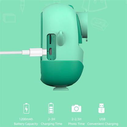 A19B Cartoon Design 2.0-inch Screen Mini Kids HD Digital Camera Instant Photo Printer with 32G TF Card + Card Reader