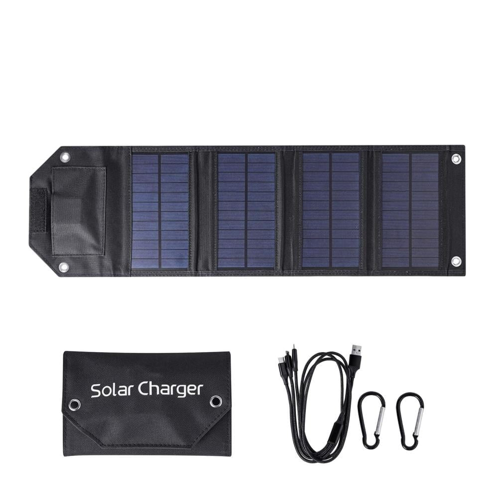 SPB4Z Foldable 4 Solar Panel Charger 8W 5V Portable Solar Charger for Outdoor Hiking Camping