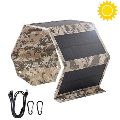 SPB4Z Foldable 4 Solar Panel Charger 8W 5V Portable Solar Charger for Outdoor Hiking Camping
