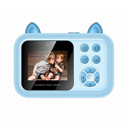 S6 2.4-inch Screen Lovely Kids Dual Lens Digital Camera Instant Photo Printing Machine with 32G TF Card + Card Reader