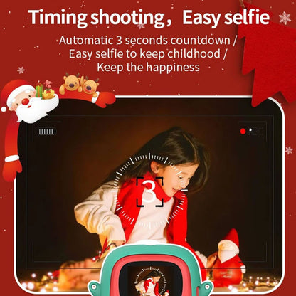 Christmas Style 2.0-inch Screen Children HD Digital Camera Instant Photo Printer with 32G TF Card + Card Reader