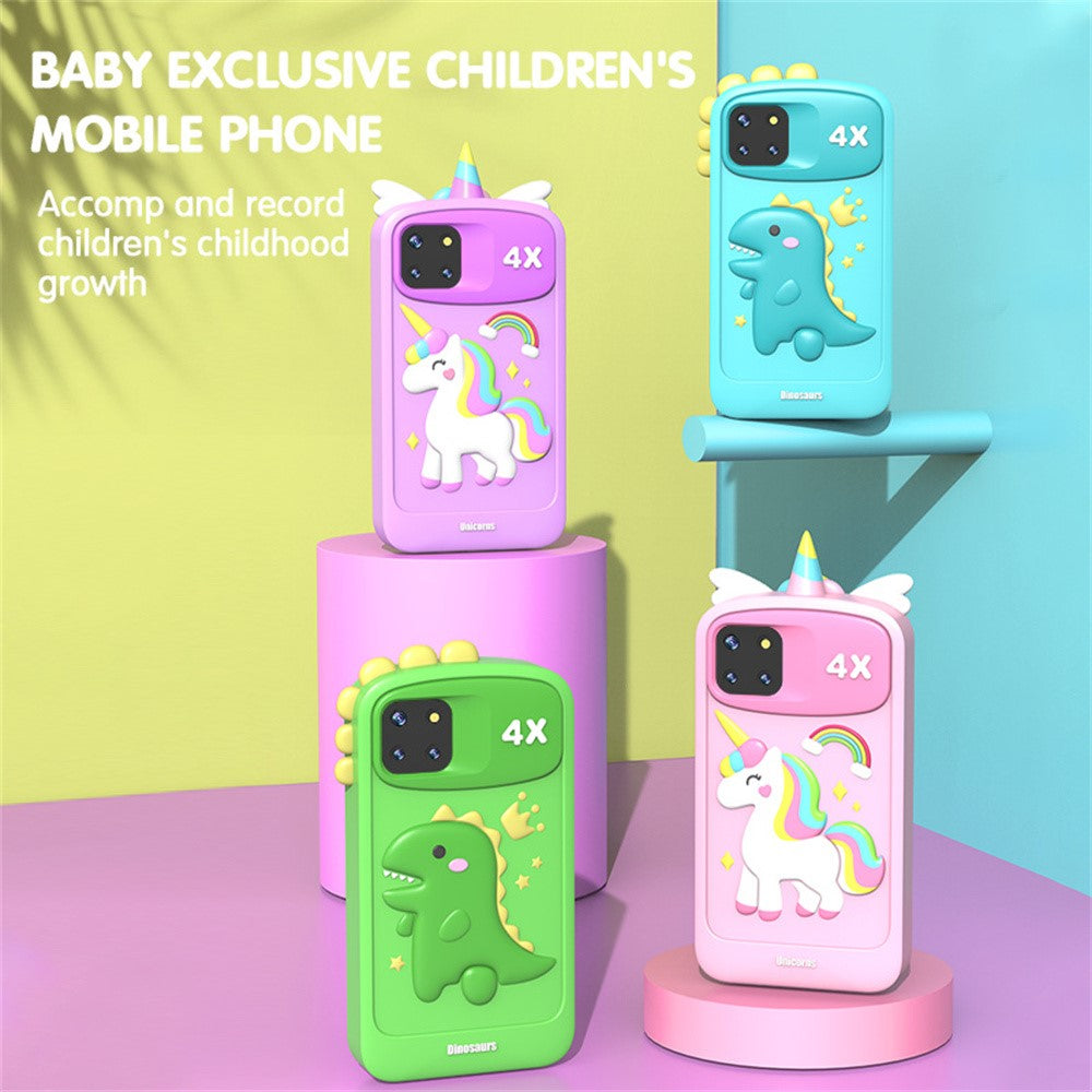 PI MAX 48MP Dual Lens 4-inch IPS Screen Cartoon Animal Children Educational Phone Camera Toy
