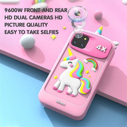 PI MAX 48MP Dual Lens 4-inch IPS Screen Cartoon Animal Children Educational Phone Camera Toy